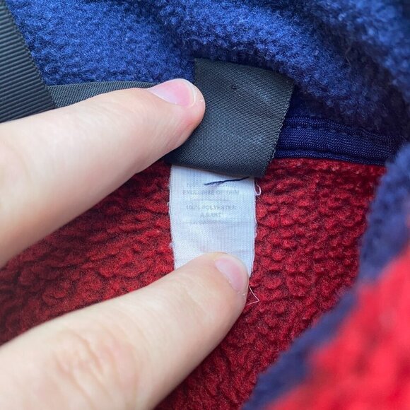 Vintage 2001 Patagonia Polartec Fleece Vest Large Made in USA Red - Picture 9 of 13